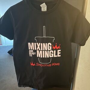 'Mixing and Ready to Mingle' Black Graphic Tee